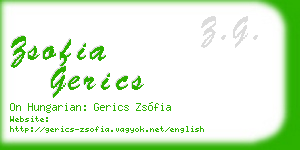 zsofia gerics business card